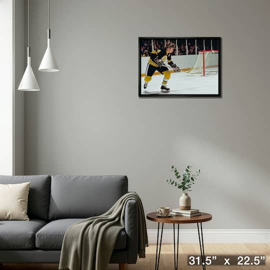 Bobby Orr Boston Bruins Framed 20" x 29" Skating Canvas 31.5" x 22.5"
